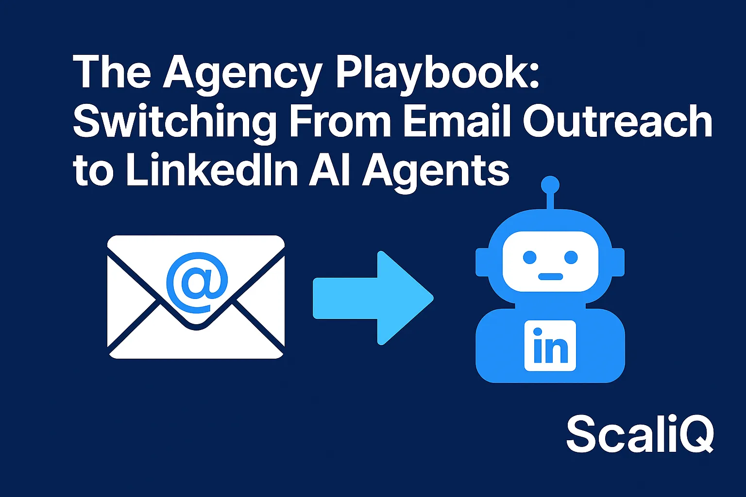 A person using a laptop, engaging with LinkedIn while AI elements illustrate enhanced outreach and personalization strategies.