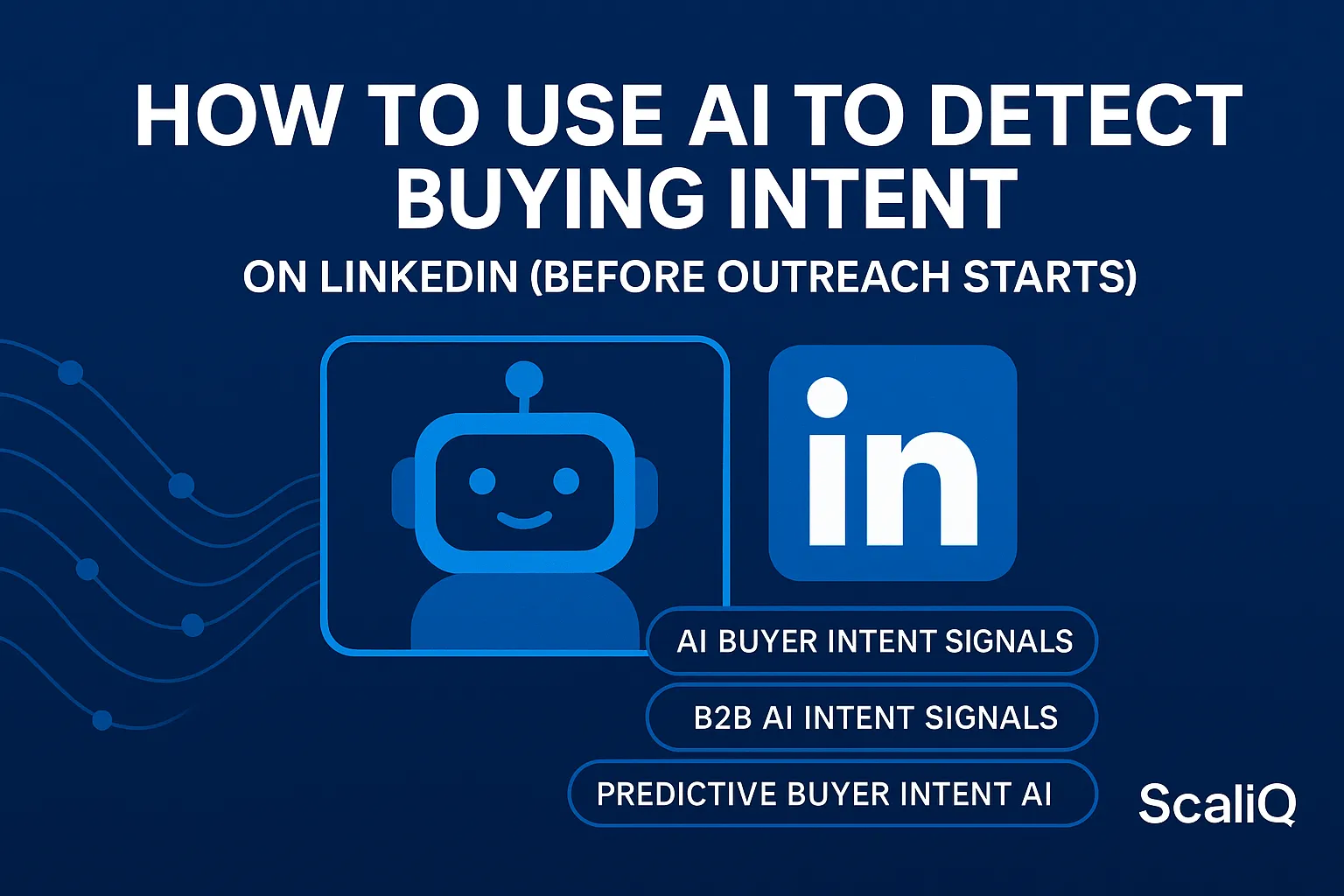 A professional analyzing LinkedIn insights on a laptop, highlighting AI tools that reveal buyer intent signals for outreach.