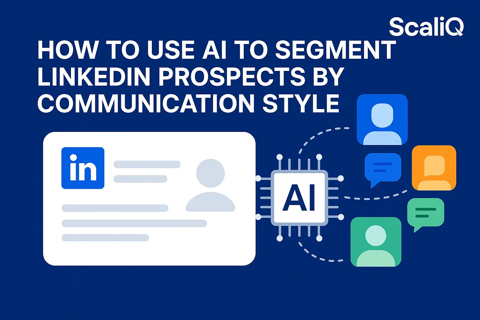 AI analyzing LinkedIn profiles to group prospects by communication style for personalized outreach