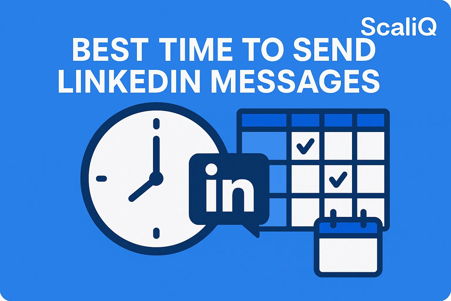 LinkedIn messaging schedule with highlighted reply windows and follow-up timing on a calendar.