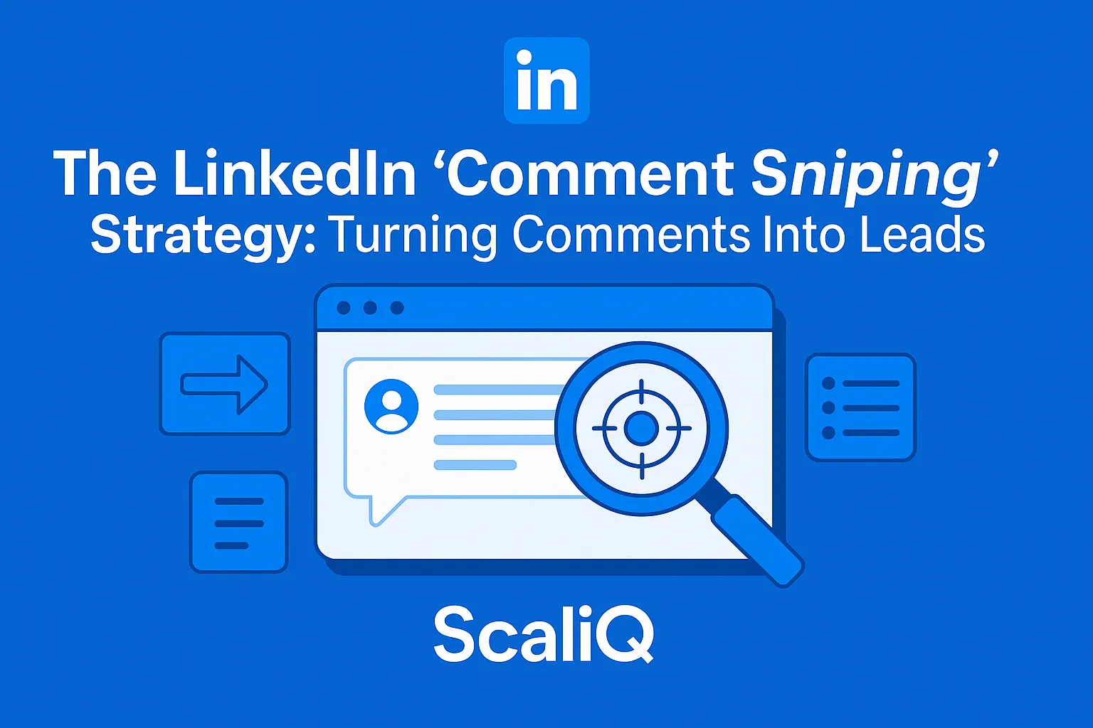 LinkedIn comments highlighted as sales leads, with a prospecting workflow and outreach notes on screen
