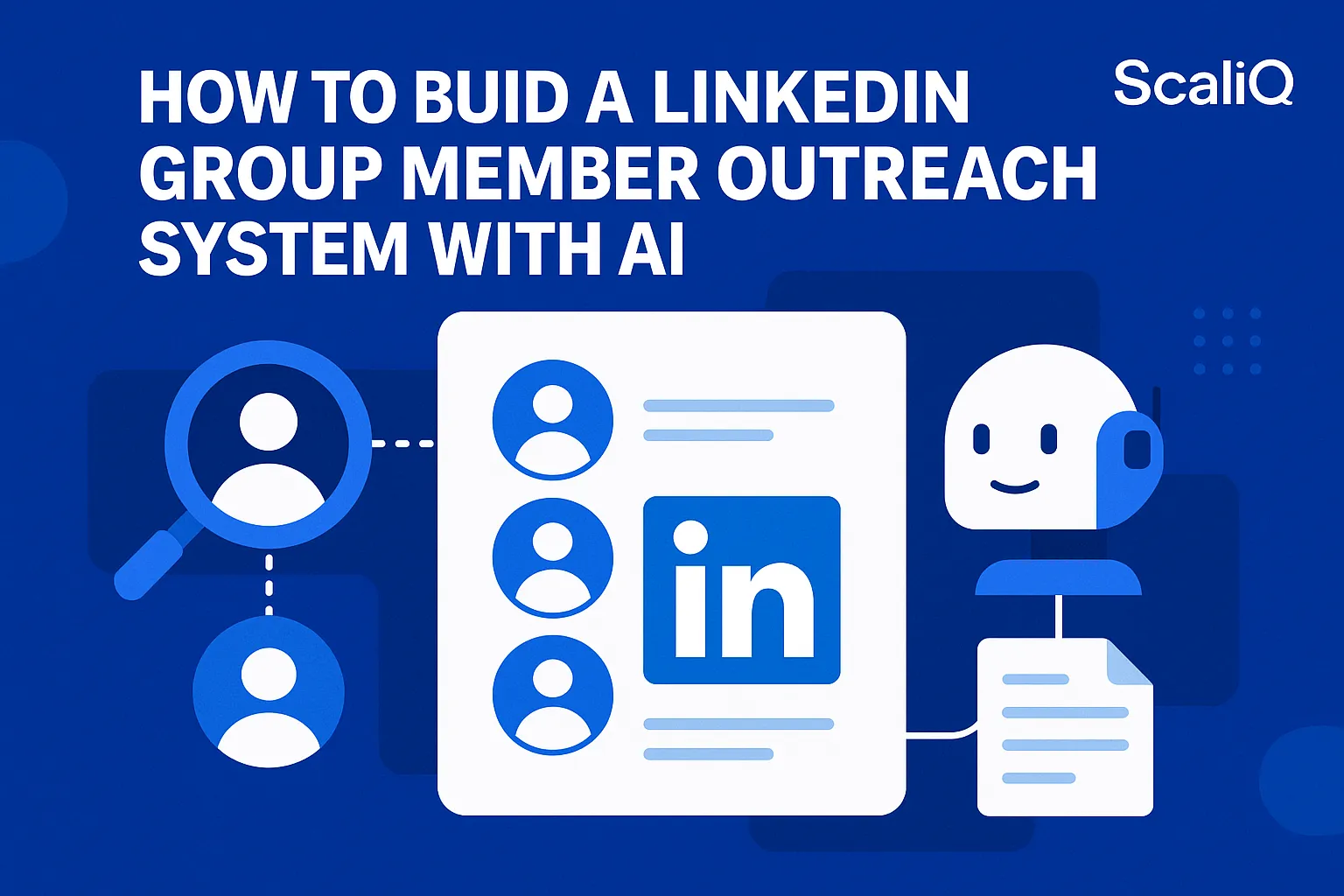 A professional engaging with LinkedIn on a laptop, showcasing AI tools for targeted outreach in group networking.