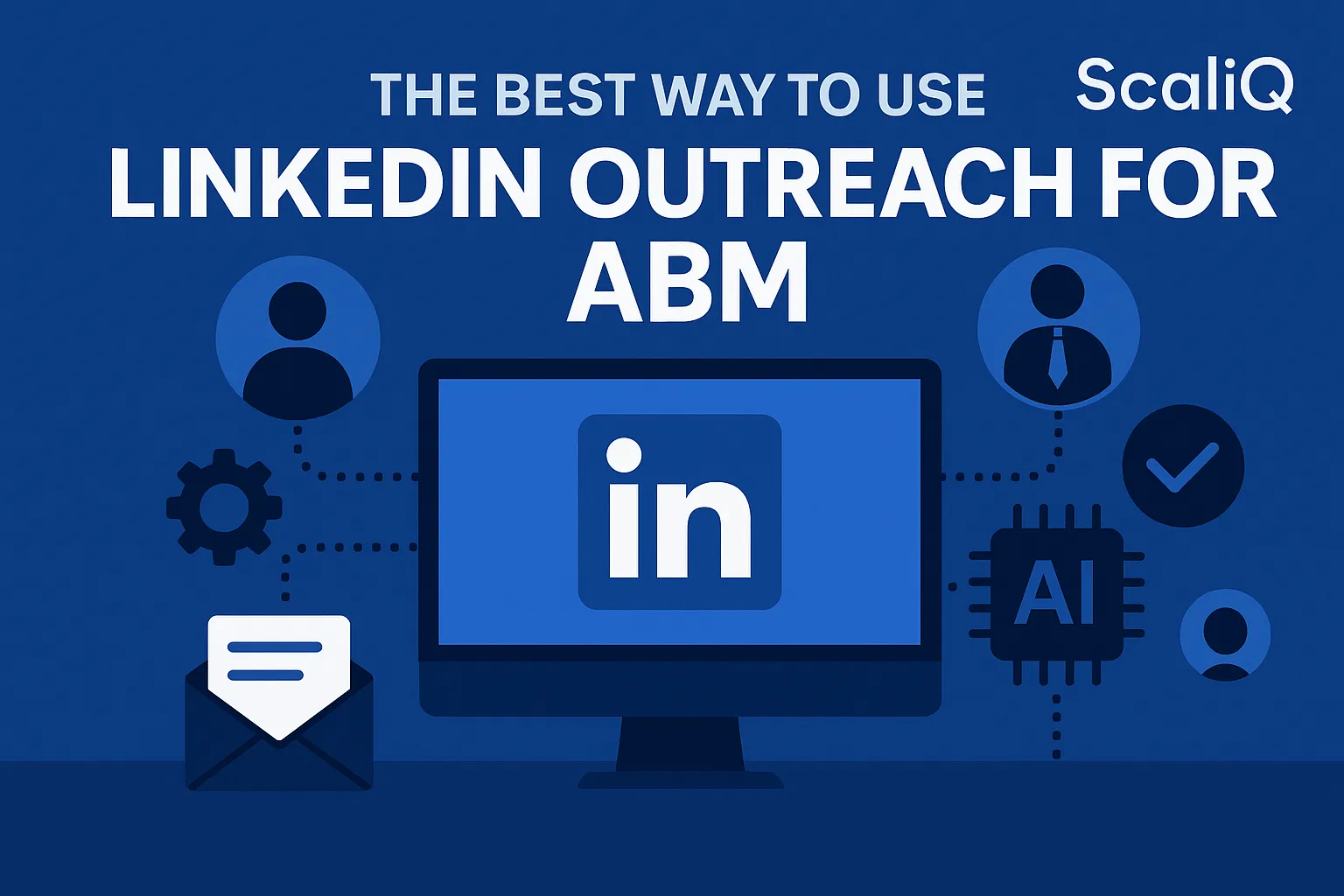 A professional networking scene illustrating LinkedIn outreach strategies for targeted account-based prospecting and engagement.