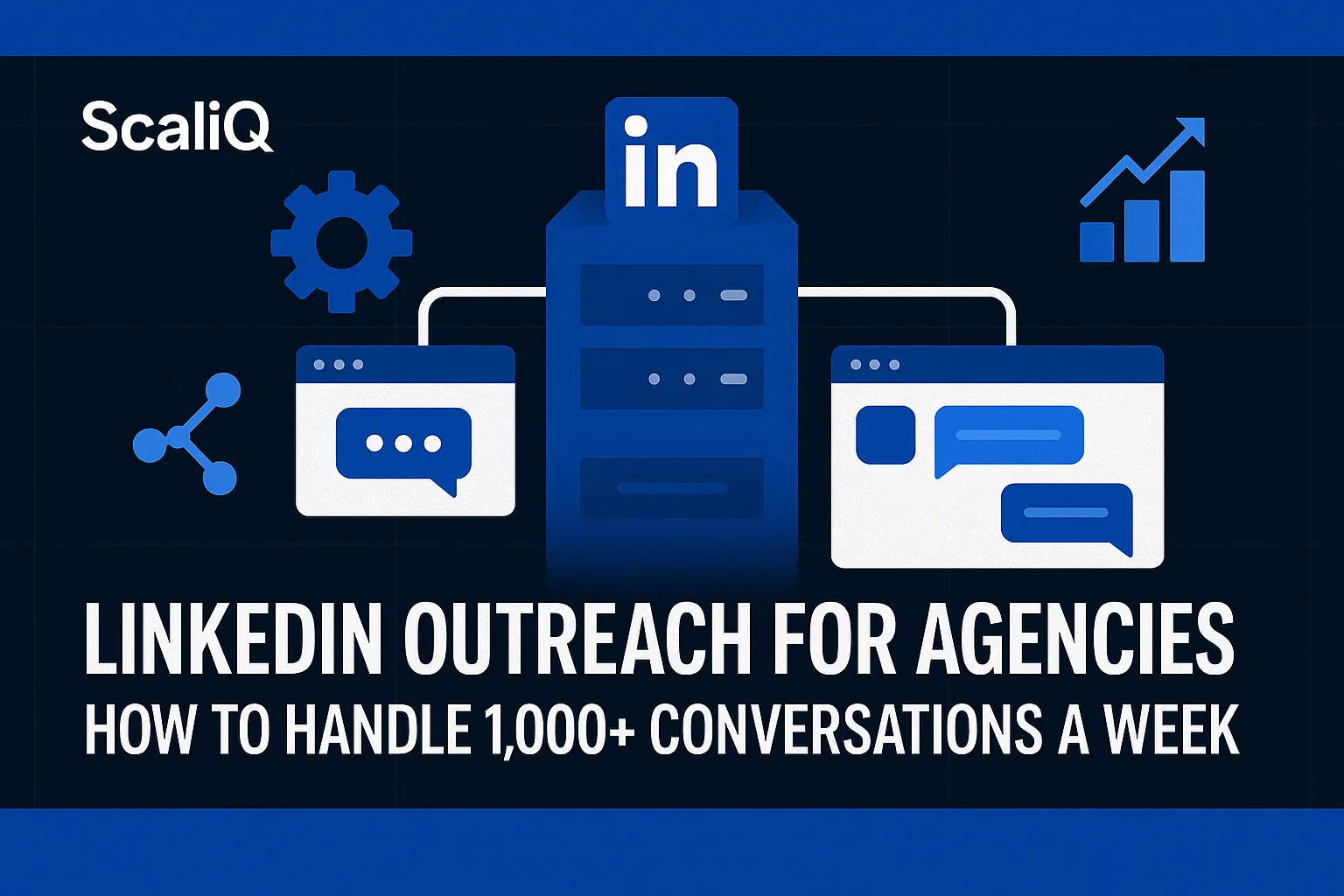 A streamlined digital workspace showcasing LinkedIn outreach tools, illustrating efficient conversation management for agencies.