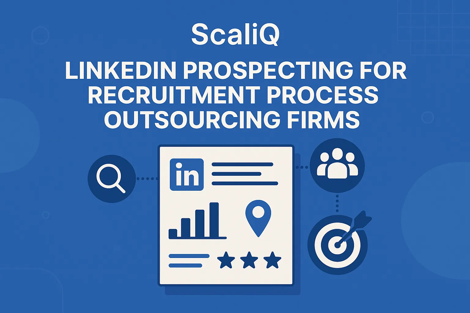 LinkedIn prospecting dashboard with hiring signals, stakeholder profiles, and personalized outreach for RPO lead generation