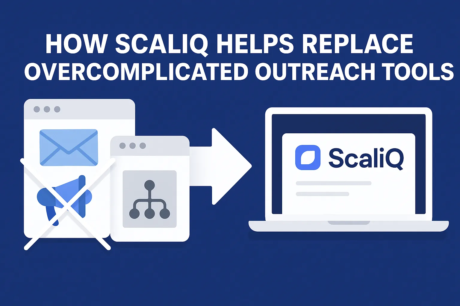 A streamlined dashboard showcasing ScaliQ’s integrated outreach tools, emphasizing simplicity and efficiency in prospecting.