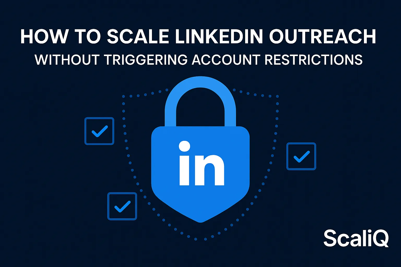 A professional analyzing LinkedIn outreach metrics on a laptop, highlighting safe scaling strategies and account health tips.