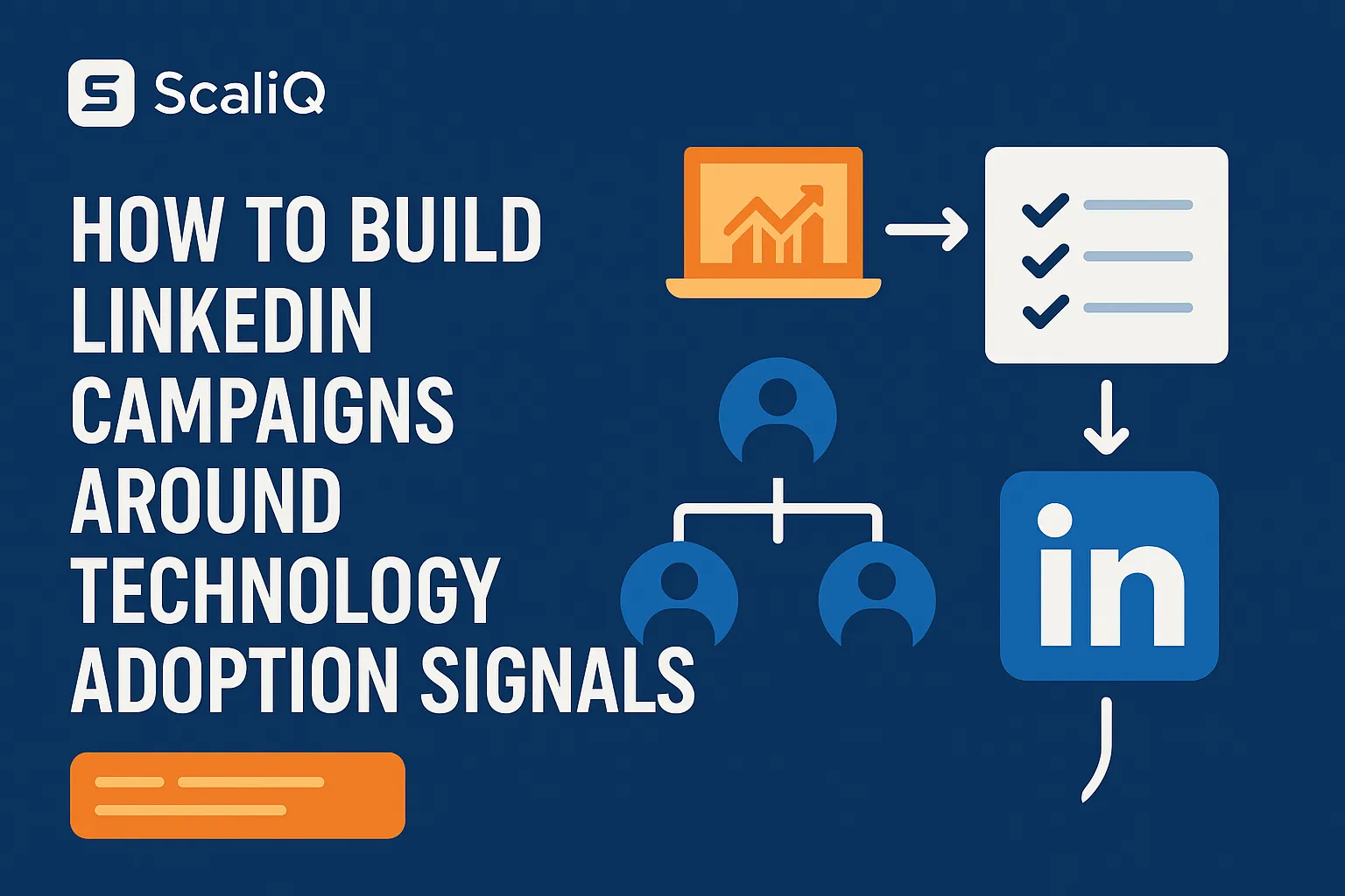 LinkedIn campaign dashboard with tech stack alerts, account scoring, and stakeholder mapping visuals