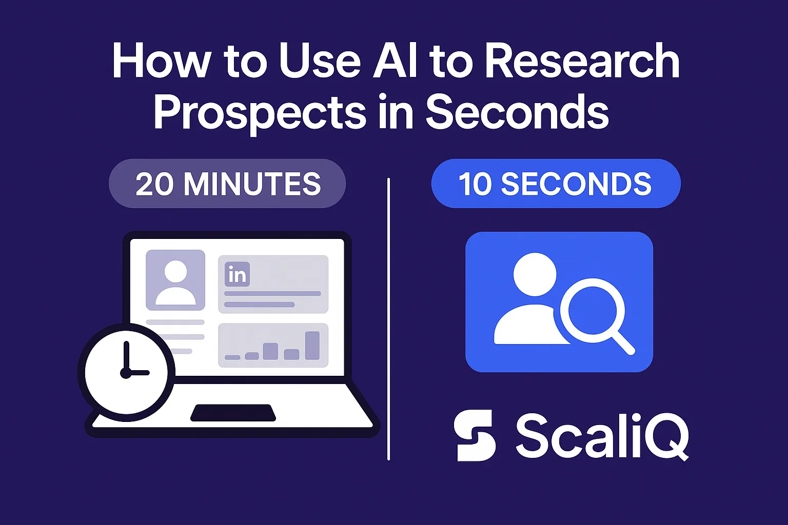A digital illustration of a person using AI tools on a laptop, quickly analyzing data for efficient prospect research.