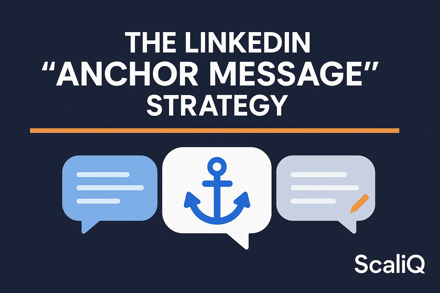 LinkedIn chat interface with a highlighted first message and reply icons, illustrating a stronger outreach opener strategy