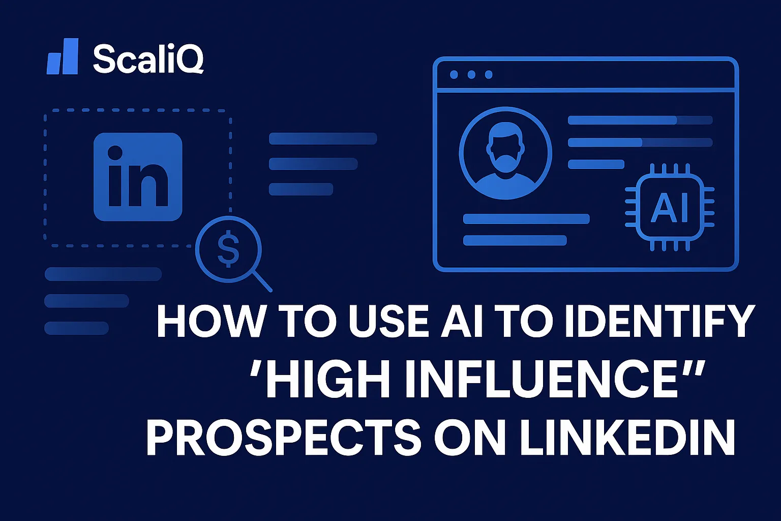 AI analyzing LinkedIn profiles to rank high-influence prospects for targeted outreach