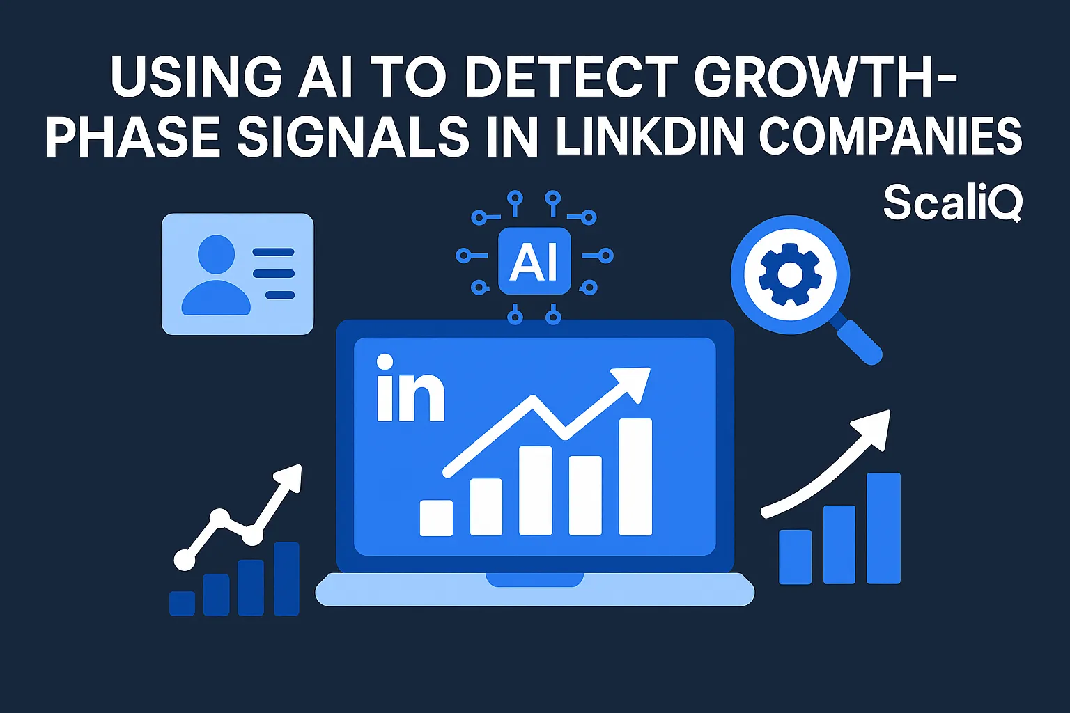 AI analyzing LinkedIn company activity to spot early growth signals for sales and ABM teams