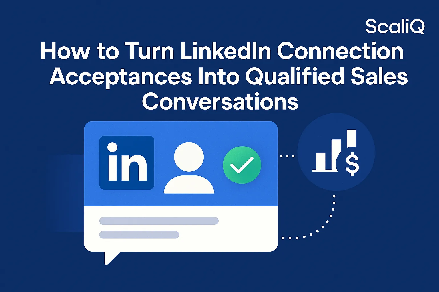 LinkedIn outreach message thread showing a warm follow-up that starts a sales conversation