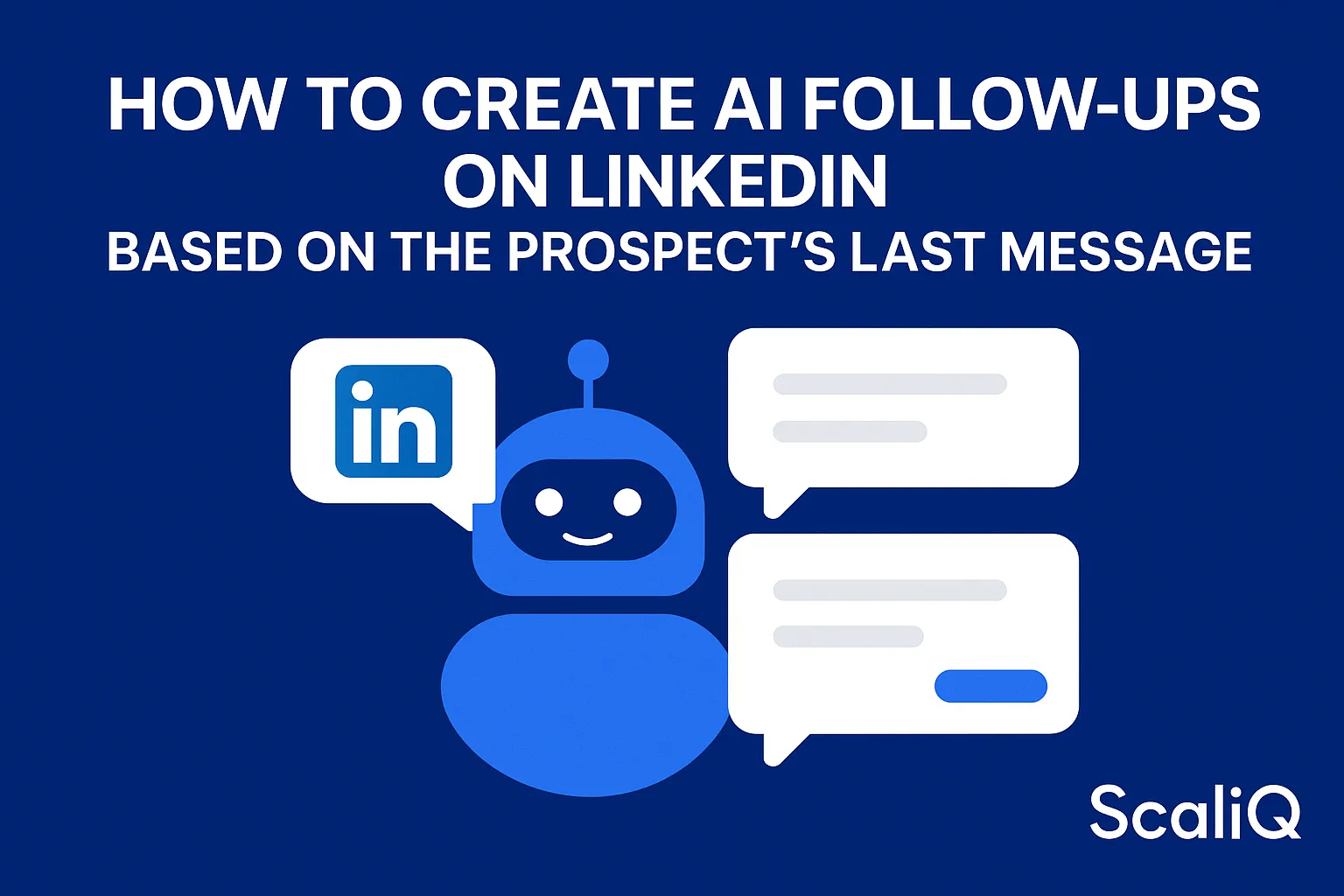 A professional reviewing LinkedIn messages, with AI tools displayed on a screen, illustrating automated follow-up strategies.