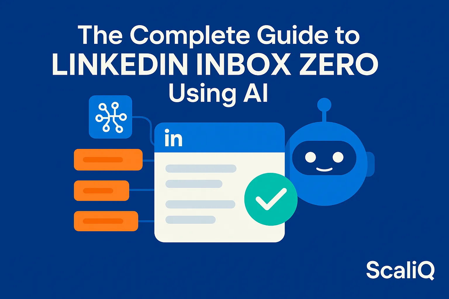 A person using AI on a laptop to manage LinkedIn messages efficiently, showcasing an organized inbox and prioritized conversations.