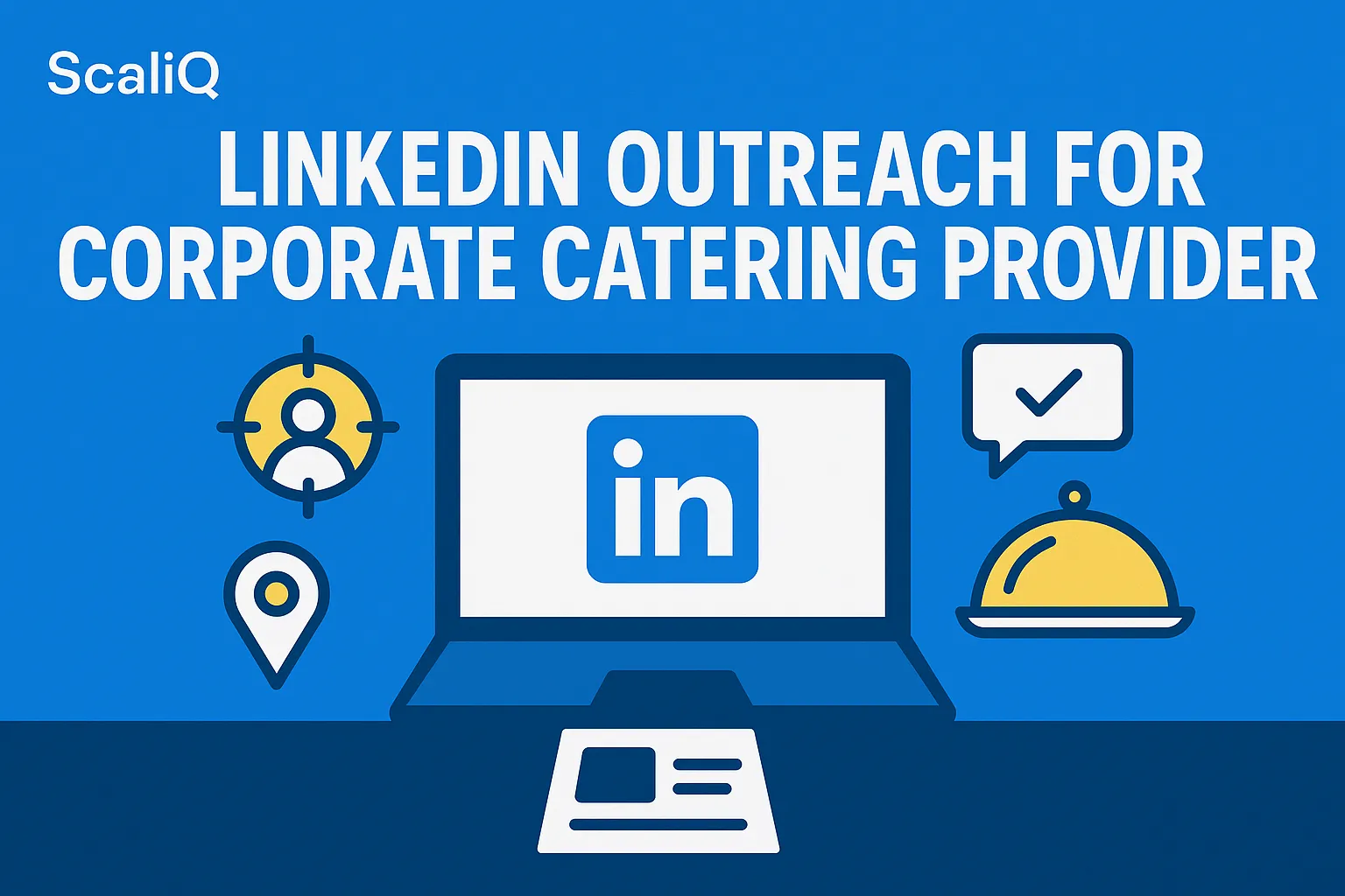 Corporate catering professional using LinkedIn to connect with office buyers and drive qualified website traffic