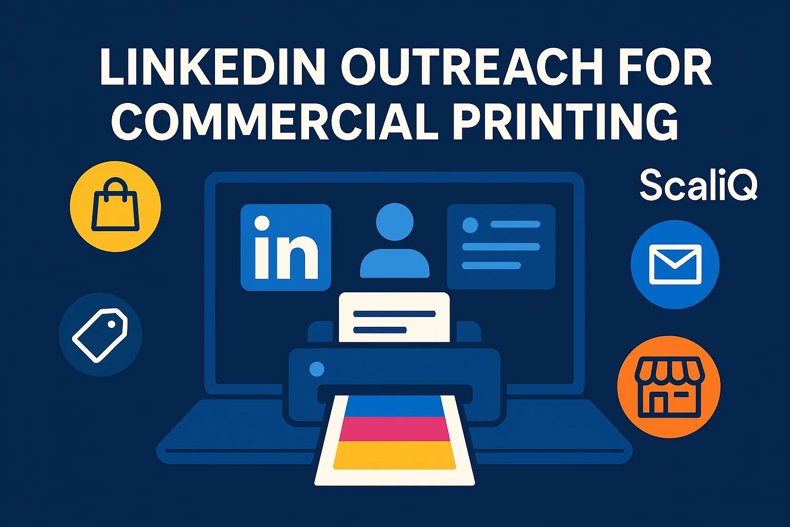 LinkedIn outreach strategy for a commercial printer connecting with B2B buyers and building a stronger sales pipeline