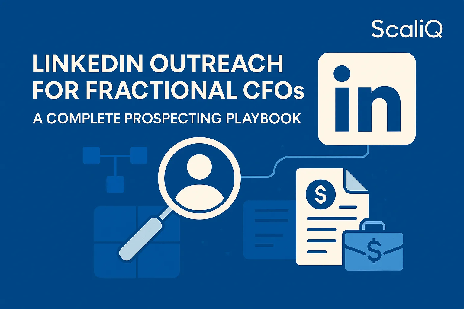 Fractional CFO reviewing LinkedIn prospects and finance triggers on a laptop, ready to send targeted outreach