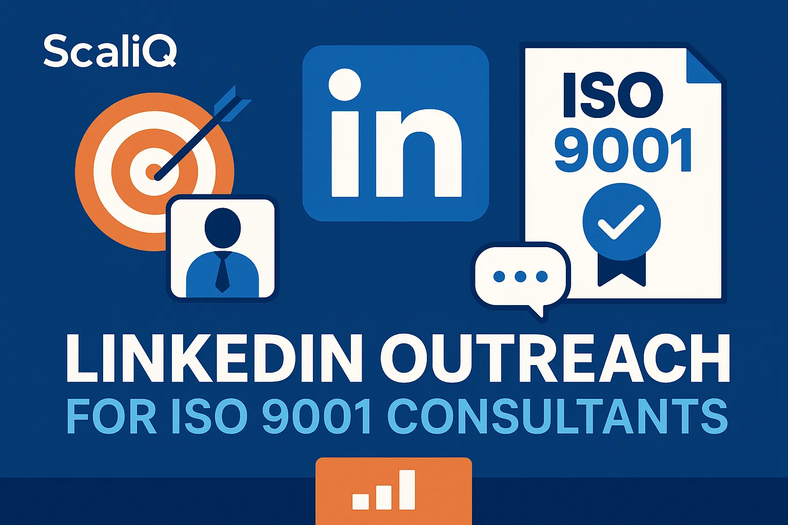 Quality consultant sending targeted LinkedIn messages to prospects, highlighting trust-driven lead generation and operational pain points.