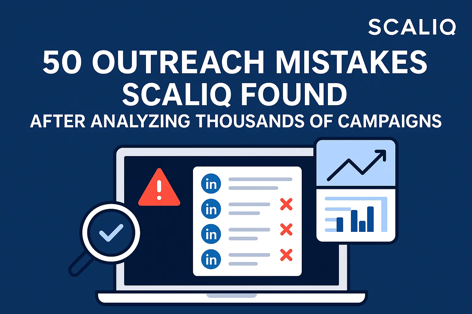 A graph illustrating common outreach mistakes in LinkedIn campaigns, highlighting data-driven insights for improved engagement.