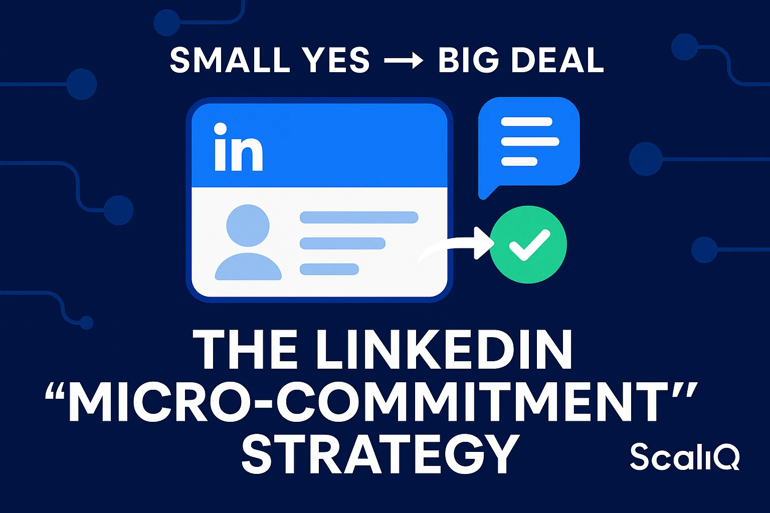 LinkedIn message thread showing a small reply leading to a qualified sales conversation