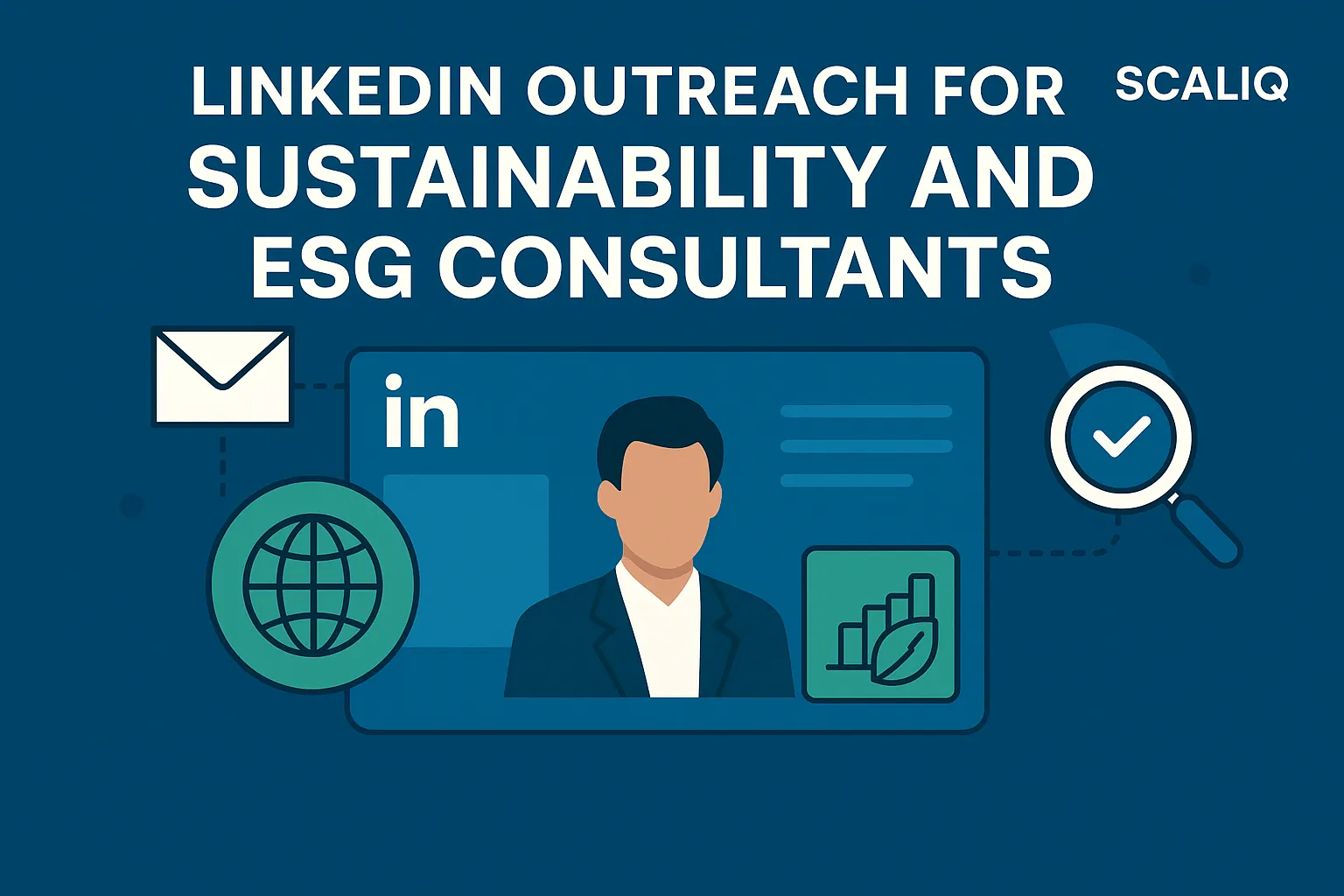 ESG consultant sending personalized LinkedIn outreach to connect with sustainability decision-makers