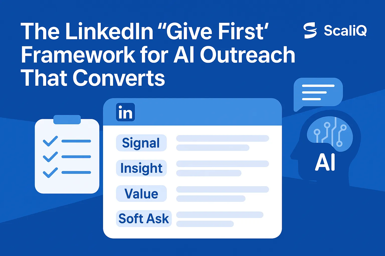 LinkedIn outreach workflow with AI drafting personalized messages and soft CTAs to boost replies