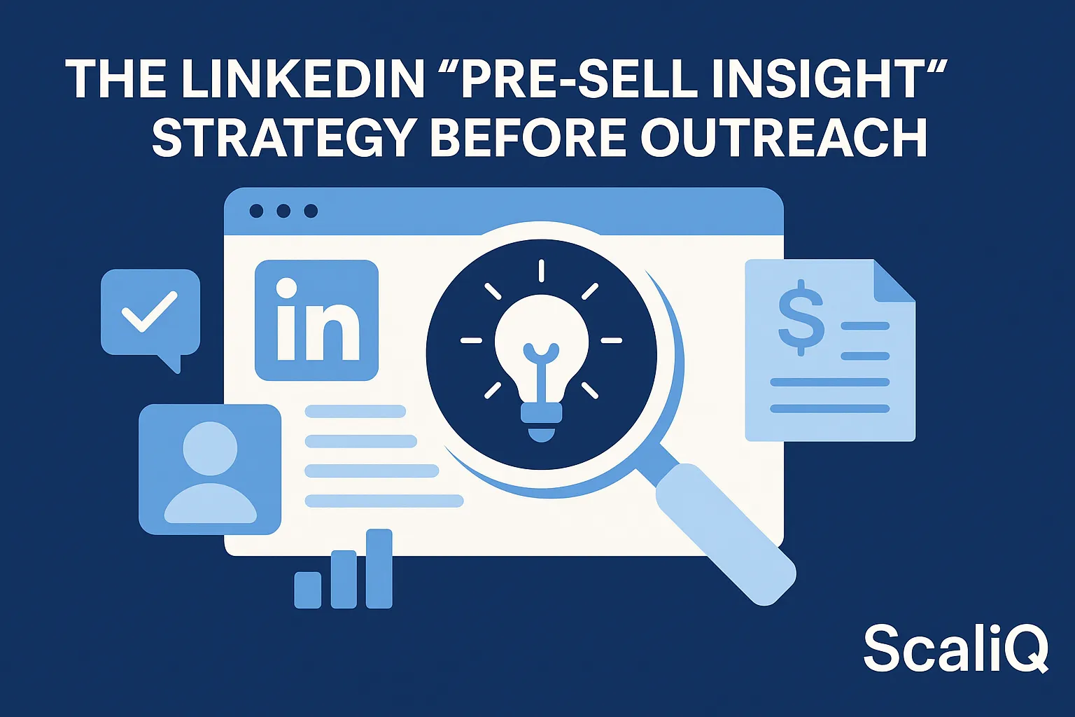 Sales rep reviewing LinkedIn signals to personalize warm, value-first outreach to prospects