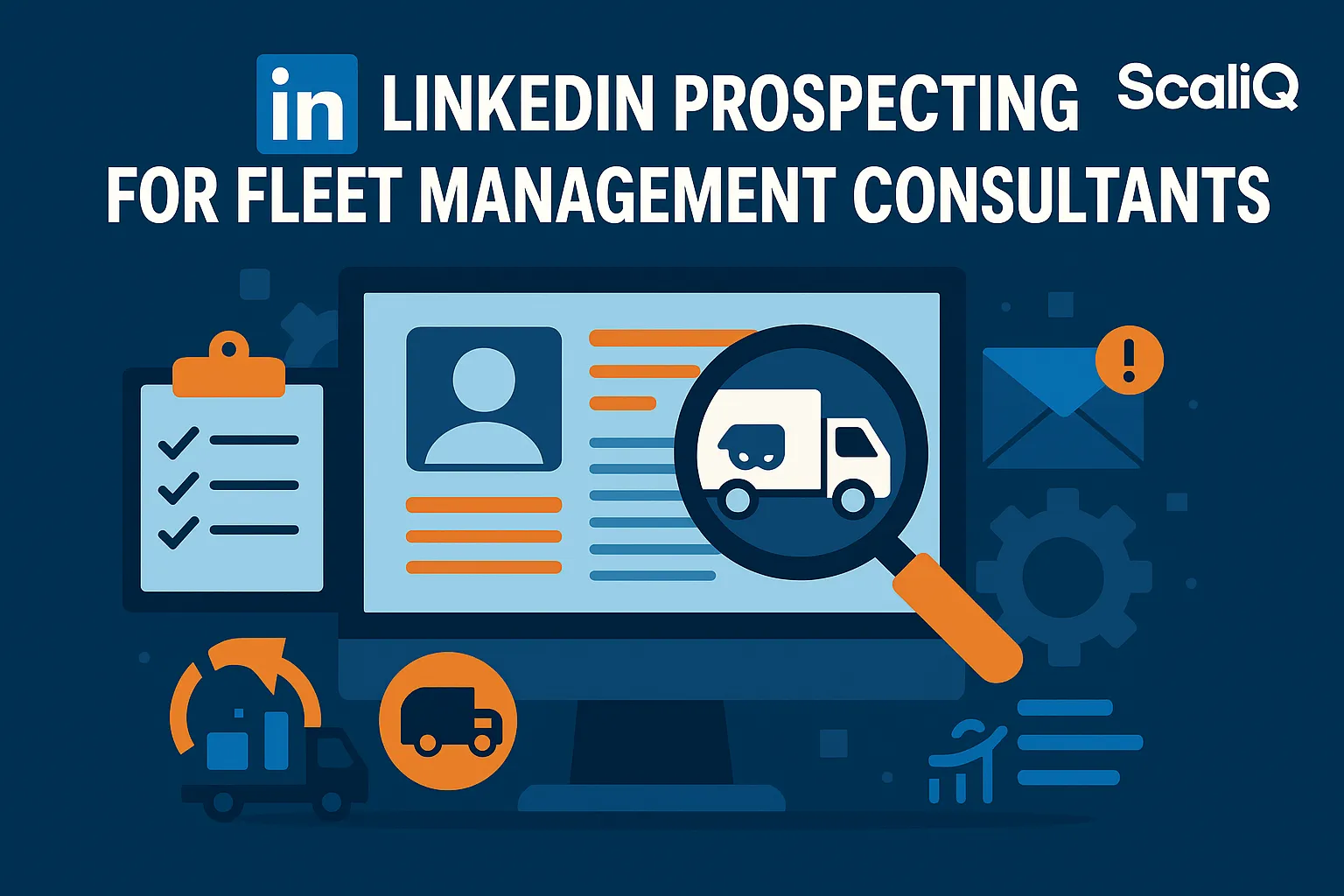 Fleet consultant using LinkedIn to identify decision-makers and send targeted outreach for qualified leads