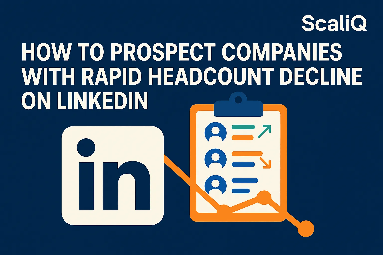 Sales rep analyzing LinkedIn headcount trends to spot at-risk accounts and prioritize outreach