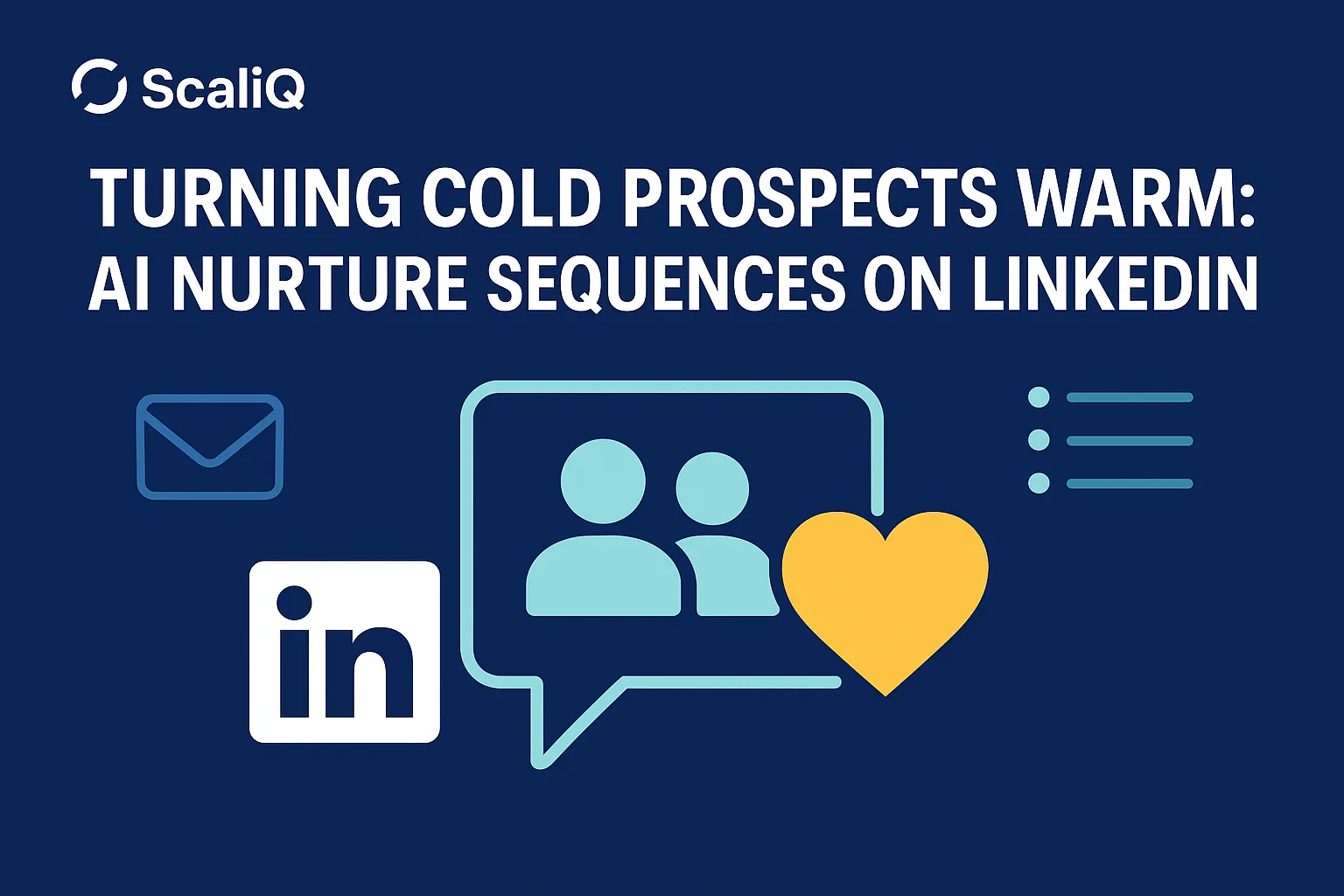 A professional engaging with LinkedIn on a laptop, showcasing AI insights and strategies for nurturing cold prospects.