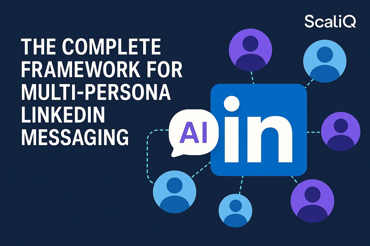 A digital illustration of diverse business professionals collaborating, symbolizing strategic LinkedIn messaging for multiple personas.