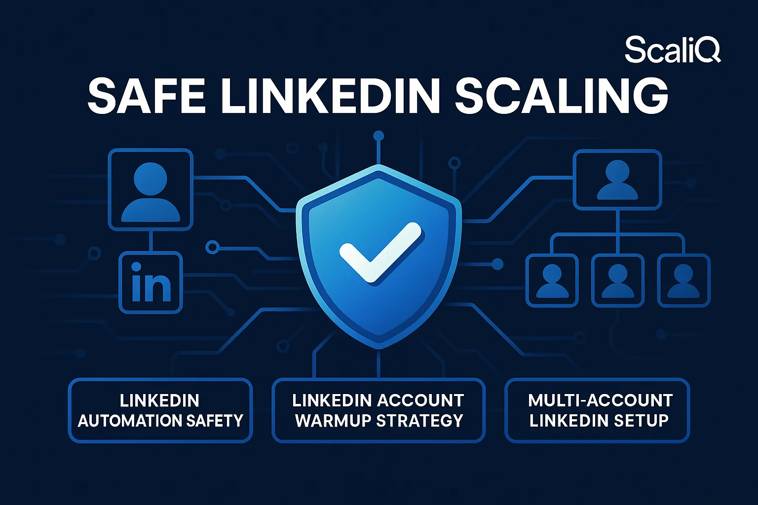 A professional networking scene featuring multiple LinkedIn profiles on a laptop, symbolizing safe outreach strategies.