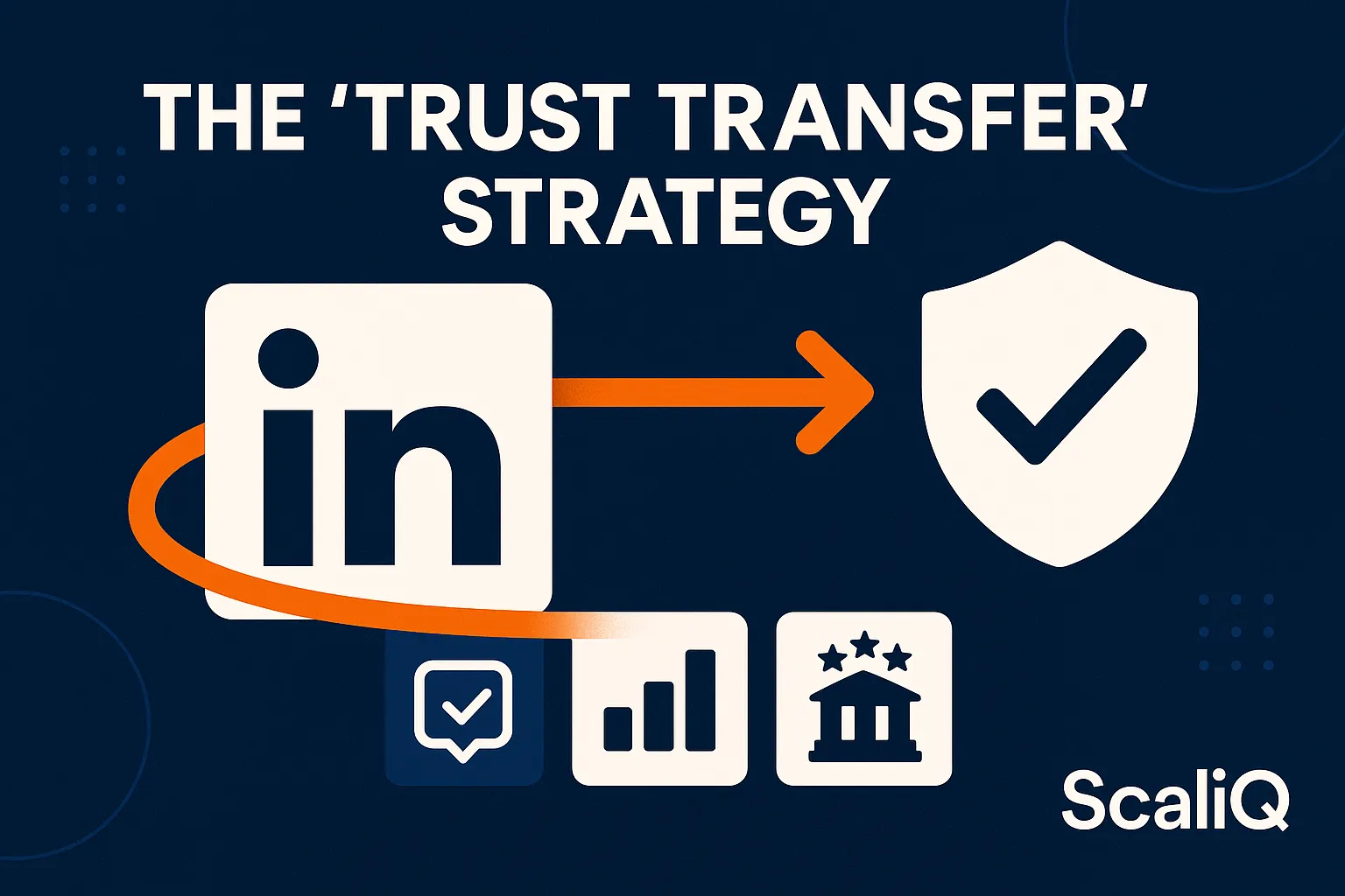 LinkedIn outreach dashboard with trust badges and third-party endorsements driving B2B credibility